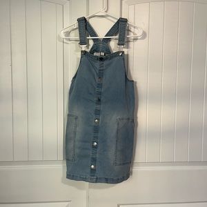 Girls falls creek overall skirt outfit. Denim